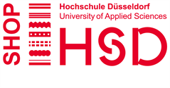 Logo of the HSD online shop. Düsseldorf University of Applied Sciences will launch a shop selling its own HSD merchandise from 4 April 2022.